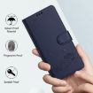 Xiaomi Civi 5 Pro 5G Cat Rat Embossed RFID Leather Case with Lanyard Blue - 6