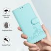 Xiaomi 15S Pro 5G Mint Green Cat Rat Embossed RFID Leather Case - 6