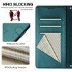 OnePlus Ace 5 Ultra Smile Embossing RFID Leather Case - Peacock Green - 6