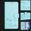 Xiaomi 14 Ultra Mint Green RFID Leather Phone Case - Smile Embossing - 2