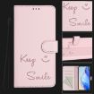 Xiaomi 14 Ultra Pink RFID Leather Phone Case - Smile Embossing - 2