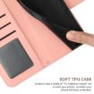 Redmi Note 14 5G Pink Sunflower Embossed Leather Flip Case with Lanyard - 7