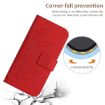 Redmi Note 14 5G Sunflower Embossed Flip Leather Case with Lanyard Red - 5