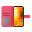 Redmi Note 14 4G Sun Flower Embossed Flip Leather Case Rose Red - 3