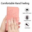 Redmi Note 14 4G Pink Sunflower Embossed Flip Leather Case with Lanyard - 4