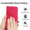 Redmi Note 14 4G EU Sunflower Embossed Flip Leather Case Rose Red - 4