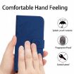 Redmi A5/Poco C71 Sunflower Embossed Flip Leather Case Dark Blue - 4
