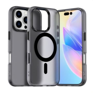 iPhone 16 Pro Max Black Candy Magsafe PC Hybrid TPU Case - 1