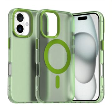 iPhone 16 Candy Magsafe Green PC Hybrid TPU Case - 1