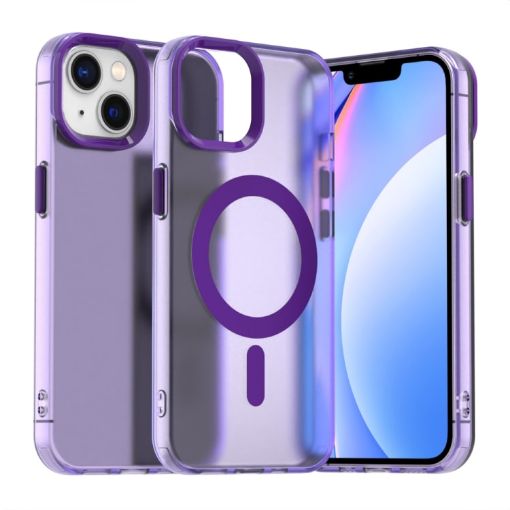 iPhone 14 Candy Magsafe Hybrid TPU Case - Purple - 1