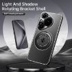 Huawei Pura 80 Pro 5G Black Rotating Holder Frosted Metal Phone Case - 2