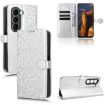 itel A95 5G Silver Honeycomb Dot Texture Leather Phone Case - 1