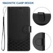 Ulefone Note 14 RFID Leather Phone Case - Honeycomb Embossing Black - 5