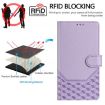 Ulefone Note 17 Pro Light Purple RFID Leather Phone Case Honeycomb Design - 4