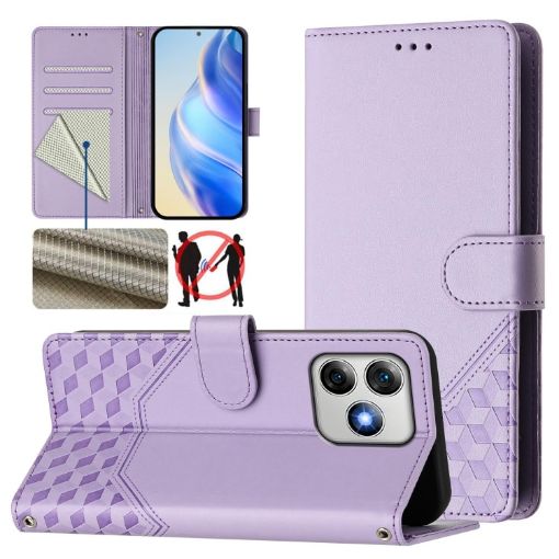 Ulefone Note 18 Ultra Light Purple RFID Leather Phone Case Cover - 1