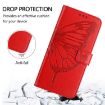 Xiaomi 15S Pro 5G Red Embossed Butterfly Leather Phone Case - 4