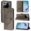 Xiaomi 15S Pro 5G Grey Embossed Butterfly Leather Phone Case - 1