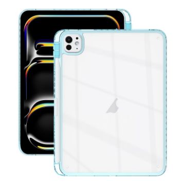 iPad Pro 13 2024 Acrylic Hybrid TPU Case with Pen Slot - Light Blue - 1