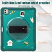 iPad Pro 13 2024 Heavy Duty Hybrid Case with Hand Grip & Strap Green - 2