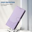 TCL 605/60 SE Light Purple Honeycomb RFID Leather Phone Case - 7