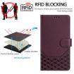 OnePlus Ace 5 Racing Violet RFID Leather Phone Case - Honeycomb Design - 4