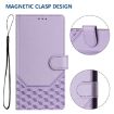 Xiaomi 14 Ultra 5G Light Purple RFID Leather Phone Case - Honeycomb Design - 5