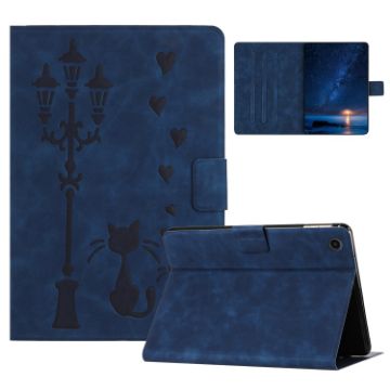 Samsung Galaxy Tab A8 10.5 2021 Cat Leather Case - Blue - 1