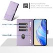 Realme 14 5G/14T 5G Honeycomb RFID Leather Case - Light Purple - 3
