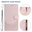 Realme Narzo 80/14 Pro 5G Pink Honeycomb RFID Leather Case India - 5