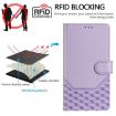Realme 14x/V70/C75 5G Honeycomb RFID Leather Case Light Purple - 4