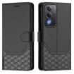 OPPO A5/A3 Pro 5G Honeycomb RFID Leather Phone Case - Black - 2