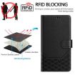 OPPO A5/A3 Pro 5G Honeycomb RFID Leather Phone Case - Black - 4