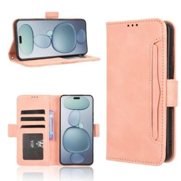 Xiaomi Civi 5 Pro 5G Pink Leather Phone Case with Card Slots - 1