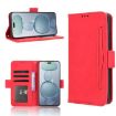 Xiaomi Civi 5 Pro 5G Red Leather Phone Case with Card Slots - 1