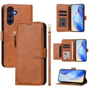 Samsung Galaxy A17/A26 5G Leather Wallet Case with Multi-Card Slots - Brown - 1