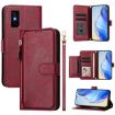 Infinix GT 30 Pro Dark Red Leather Phone Case with Multi-Card Slots - 1