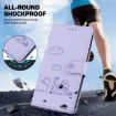 Tecno Camon 40 Pro 4G Purple Cute Cats RFID Leather Phone Case - 4