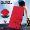 Tecno Camon 40 Pro 4G Red RFID Leather Phone Case - Cute Cats Design - 4