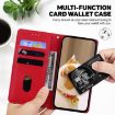Tecno Camon 40 Pro 4G Red RFID Leather Phone Case - Cute Cats Design - 6
