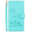 Tecno Spark 30 4G Green Cute Cats RFID Leather Phone Case - 2
