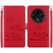 Tecno Spark 30 4G Red RFID Leather Phone Case with Cute Cats Design - 1