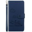 Tecno Spark 30 Pro Blue RFID Leather Phone Case with Cute Cats Design - 2