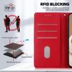 Infinix Hot 50 Pro+ 4G Red RFID Leather Phone Case with Cute Cats - 7