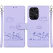 Infinix Note 50 Pro+ Purple Cute Cats RFID Leather Phone Case - 1