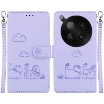 Infinix Zero 40 4G/5G Purple Cute Cats RFID Leather Phone Case - 1