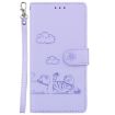 Infinix Zero 40 4G/5G Purple Cute Cats RFID Leather Phone Case - 2