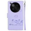 Infinix Zero 40 4G/5G Purple Cute Cats RFID Leather Phone Case - 3
