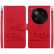 Infinix Zero 40 4G/5G Red RFID Leather Phone Case with Cute Cats Design - 1