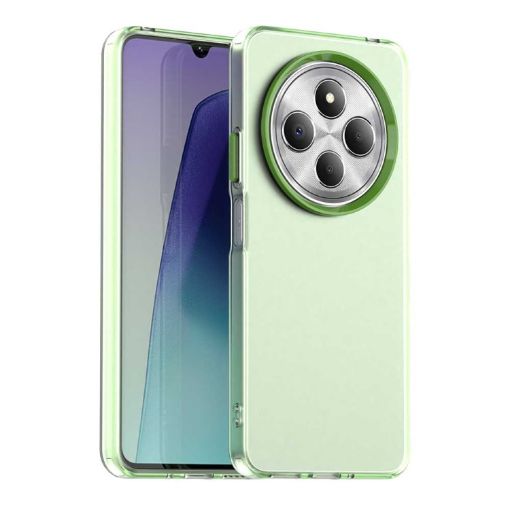 Redmi 14R Green Shockproof Phone Case - Candy PC Hybrid TPU Cover - 1