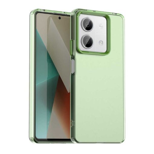 Redmi Note 13 5G Shockproof Phone Case - Green Candy PC Hybrid TPU - 1